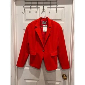 ASOS Womens Orange Single Button Blazer Jacket 12 NWT Statement‎ Workwear Office